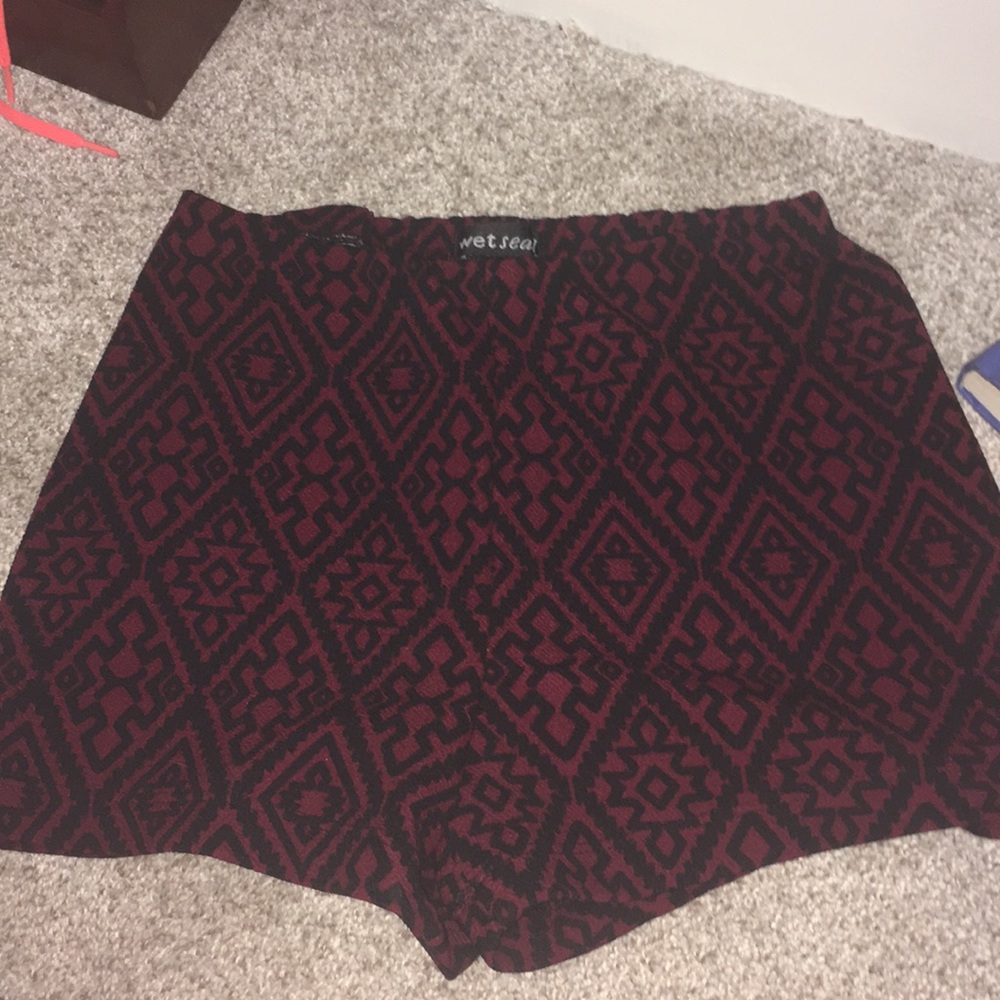Patterned shorts from wet seal